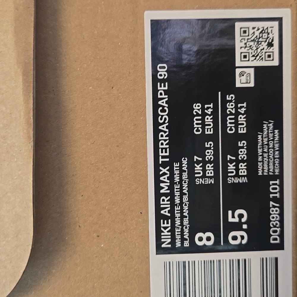 Nike Mens Air Max Terrascape 90 Sneakers - White and Cream - Picture 11 of 11